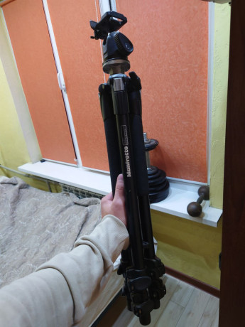 prodam-kacestvennyi-aliuminievyi-stativ-manfrotto-190d-sarovaia-golova-v-komplekte-20k-almaty-big-0